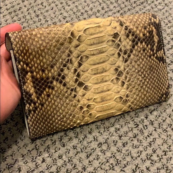 Python leather clutch - Picture 2 of 7